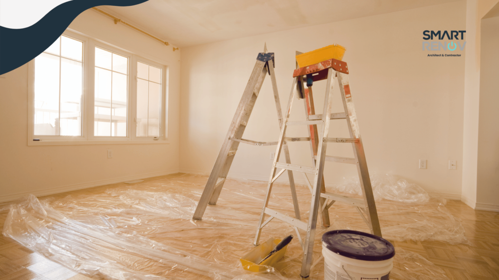 Tim SmartRenov bekerja di rumah Bintaro