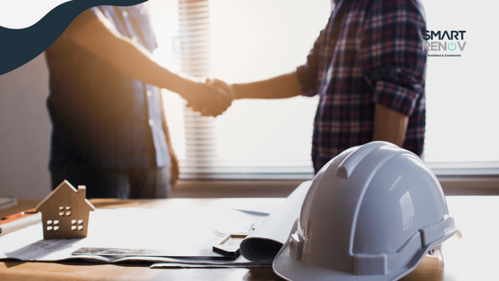 Tim profesional SmartRenov bekerja di lokasi proyek