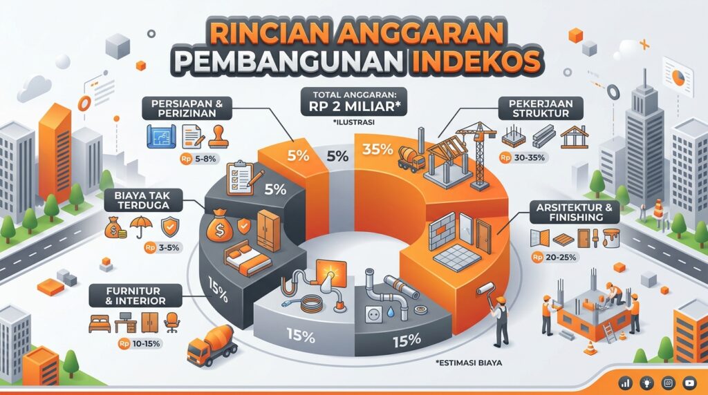 Rincian anggaran Panduan Kontraktor Pemilik Kost yang realistis