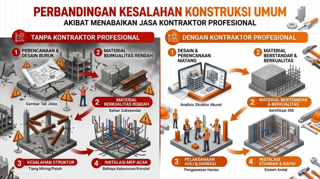Kesalahan teknis akibat Mengabaikan Bangun Rumah Pemilik gudang