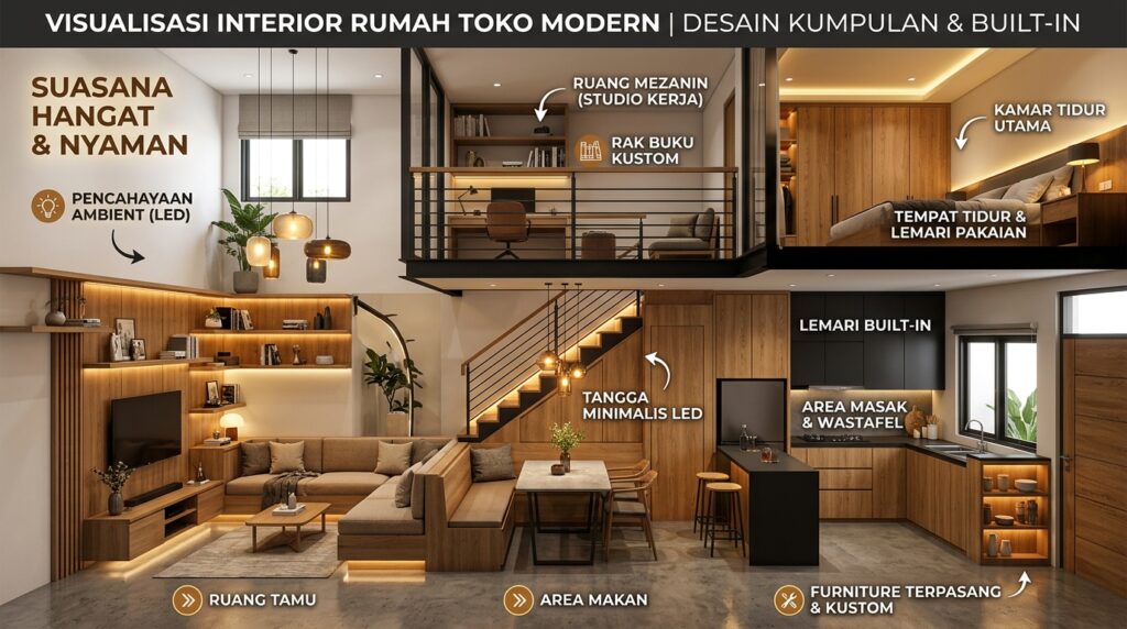 Hasil fit-out interior jasa Bangun Rumah komersial