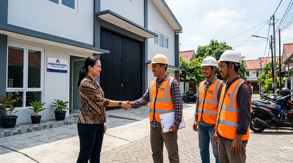Serah terima proyek Renovasi Rumah Gudang Jakarta bersama tim Smartrenov