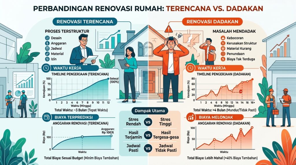 Dampak Mengabaikan Renovasi Rumah Pemilik tanpa perencanaan