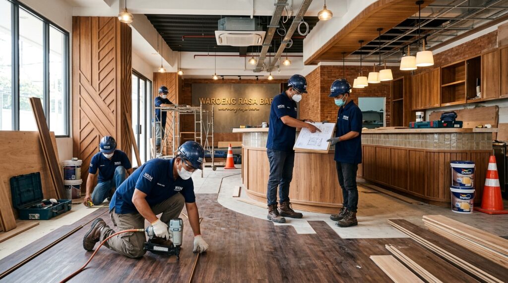 Proses perbaikan akibat Mengabaikan Renovasi Rumah Pemilik restoran