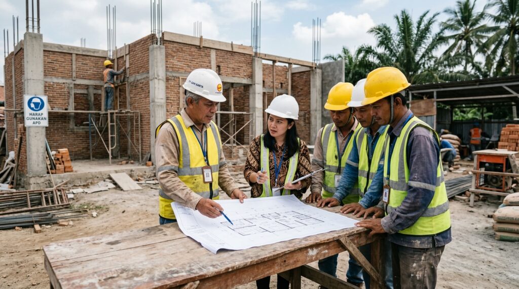 Jenis jasa Bangun Rumah profesional di lokasi proyek 