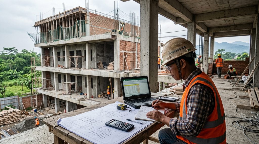 Simulasi Biaya Kontraktor Kost - survei dan perencanaan kost-kostan