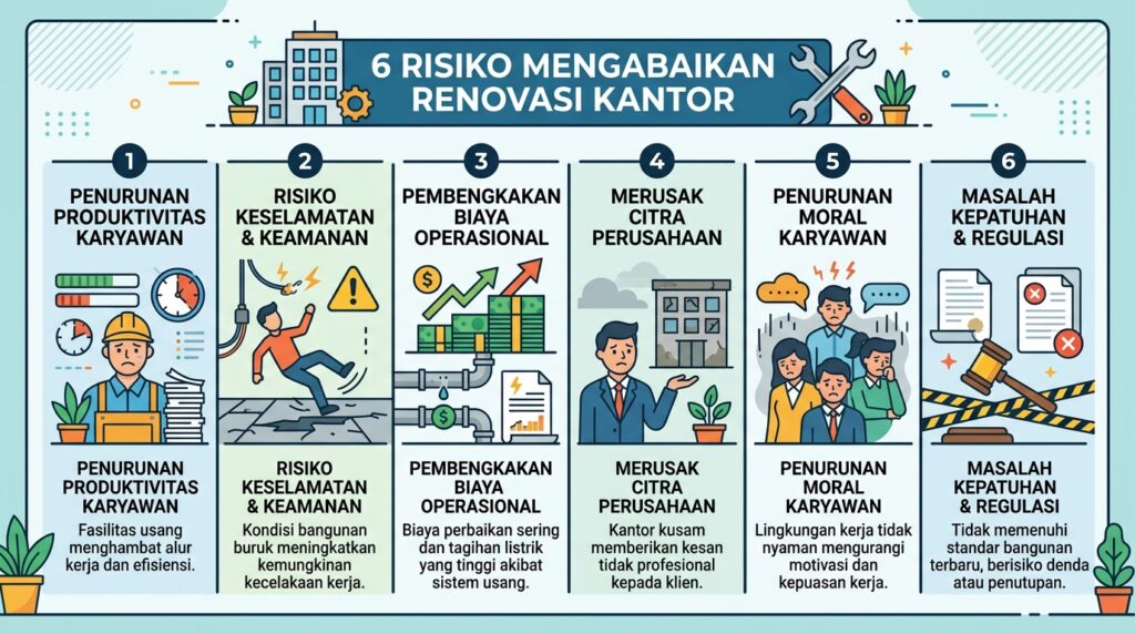 Risiko Mengabaikan Renovasi Rumah Pemilik kantor secara finansial