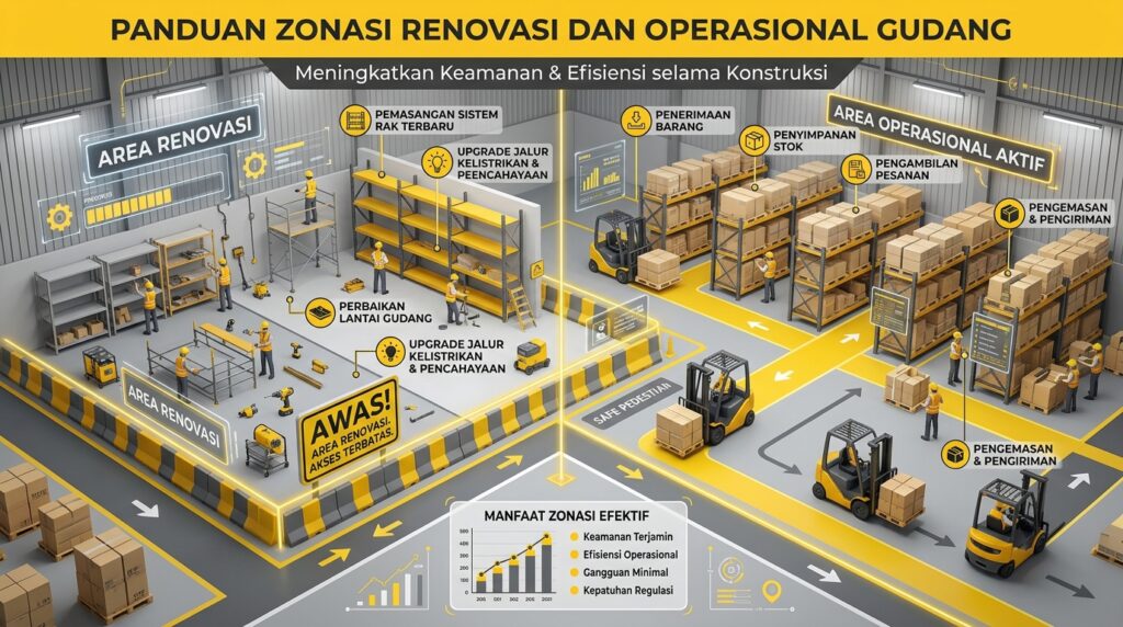 Zonasi area kerja Panduan Renovasi Rumah Pemilik gudang
