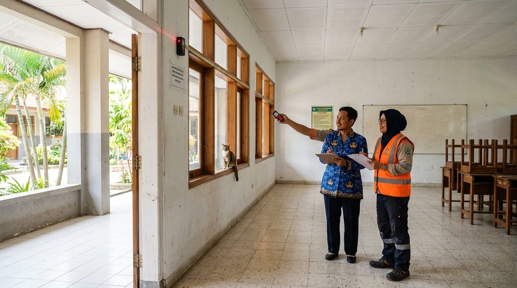 Mengurus Renovasi Rumah Sekolah pada sekolah - visual tahap awal