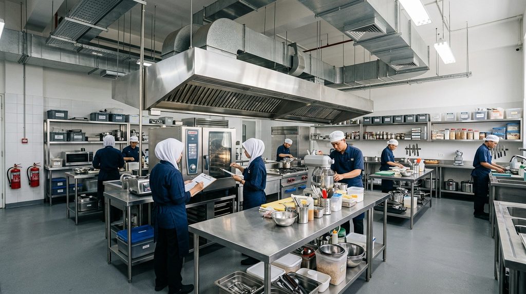 Interior dapur hasil kerja Kontraktor Khusus MBG Kopdes yang siap operasional