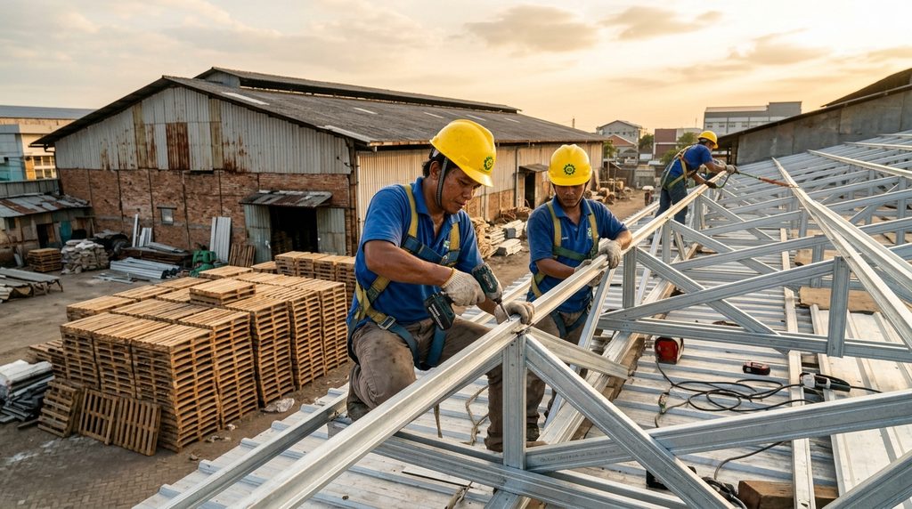 Tahap akhir Simulasi Biaya Renovasi Rumah menjadi gudang siap operasional di Bekasi