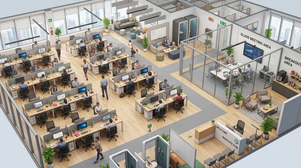 Desain tata ruang Manfaat Bangun Rumah Kantor modern