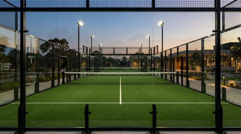 Lapangan padel hasil konstruksi Pemilik Lap Padel Kontraktor