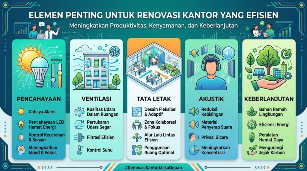 Elemen penting Pemilik Kantor Kontraktor untuk efisiensi kantor