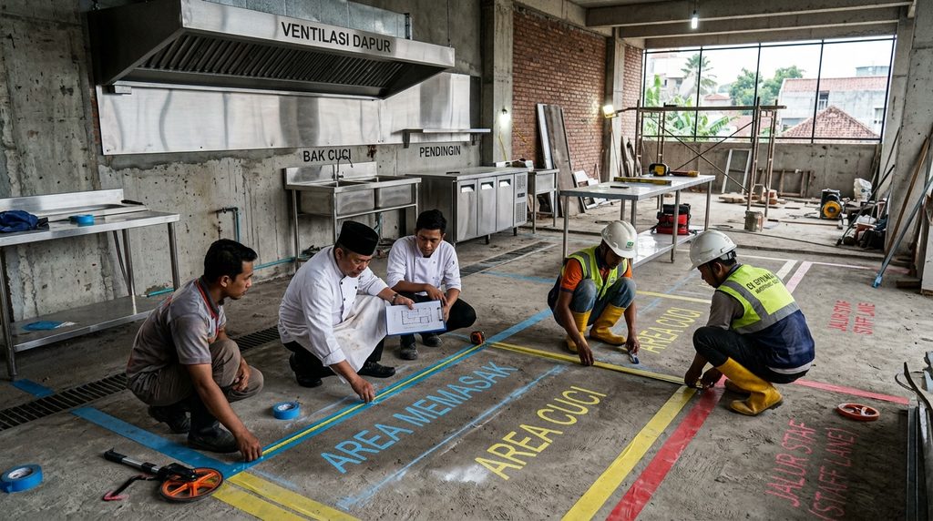 Simulasi Biaya Kontraktor Restoran - visual awal restoran