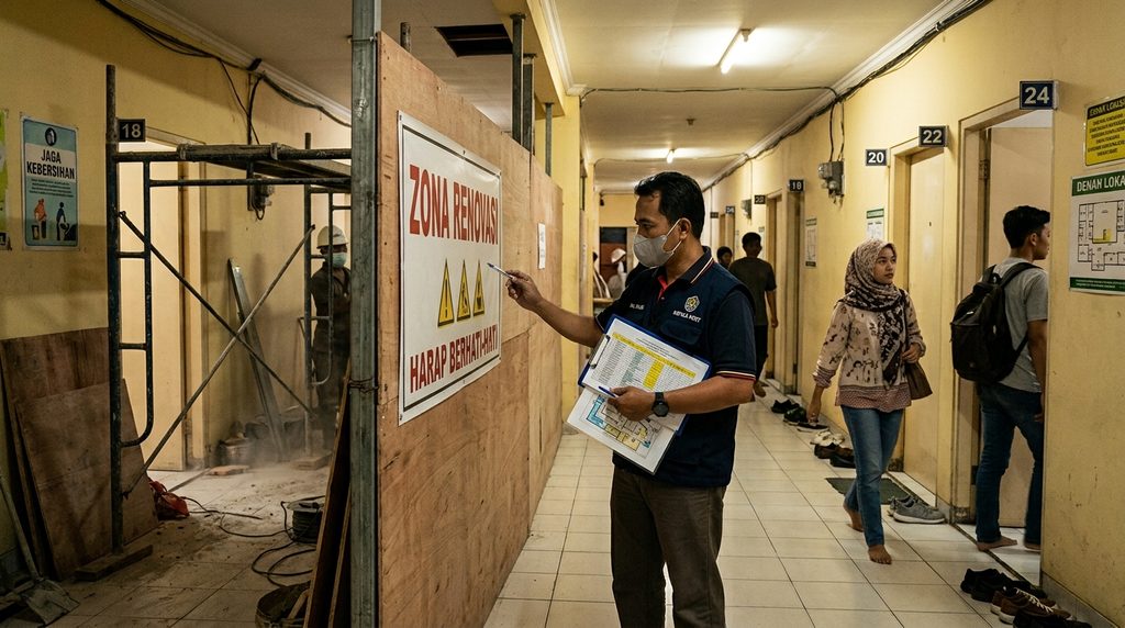 Simulasi Biaya Renovasi Rumah pada kost-kostan - visual tahap awal