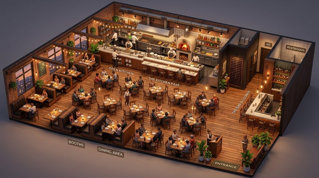 Desain tata ruang Pemilik Restoran Renovasi Rumah