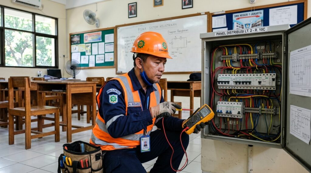 Pemeriksaan kelistrikan terkait risiko mengabaikan kontraktor pemilik sekolah