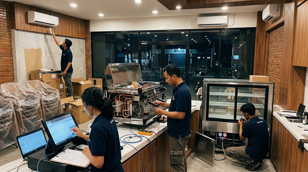 Mengabaikan Bangun Rumah Pemilik untuk cafe shop - visual inspeksi teknis