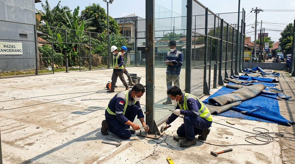 Simulasi Biaya Renovasi Rumah - lap padel tahap awal