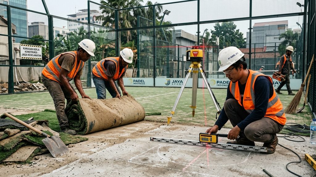 Mengurus Renovasi Rumah Lap - survei dan perencanaan lapangan padel