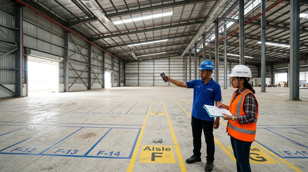 Manfaat Bangun Rumah Gudang melalui perencanaan aisle dan layout logistik