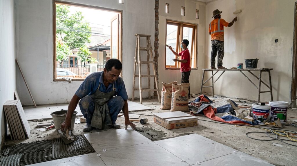 Proses Renovasi Rumah profesional bersama kontraktor berpengalaman