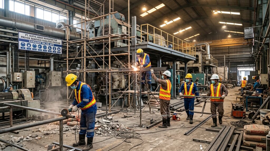Renovasi area produksi sebagai manfaat renovasi rumah pabrik