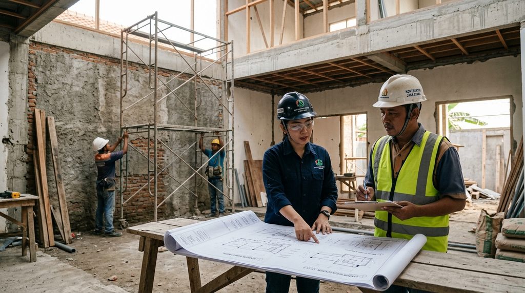 kontraktor interior dengan pengawasan proyek profesional