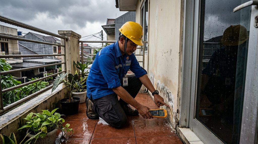 renovasi balkon pada tahap perencanaan dan pemeriksaan awal