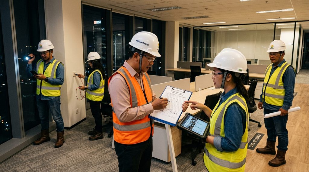 proses teknis checklist renovasi kantor untuk properti komersial
