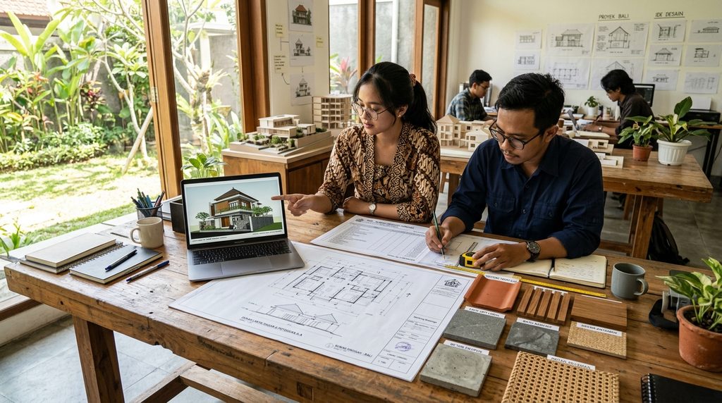 desain renovasi rumah pada tahap perencanaan proyek