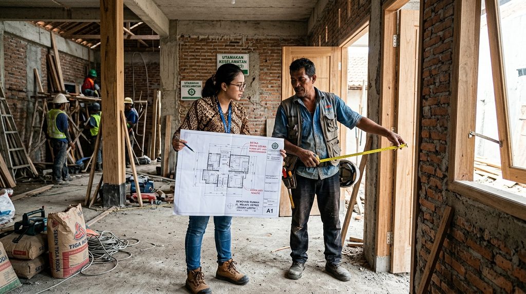 desain renovasi rumah dalam proses kontrol dan pelaksanaan
