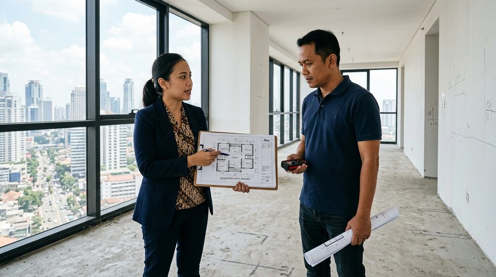 renovasi apartemen pada tahap perencanaan dan pemeriksaan awal