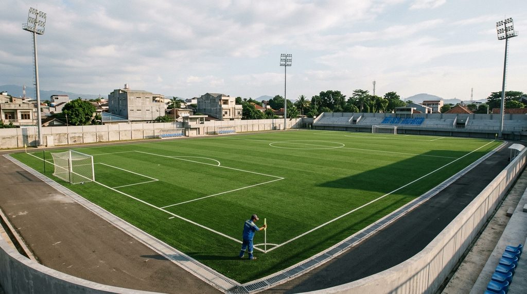 Hasil pekerjaan Bangun Rumah Lap Tennis untuk lapangan tenis dengan kontrol mutu profesional 