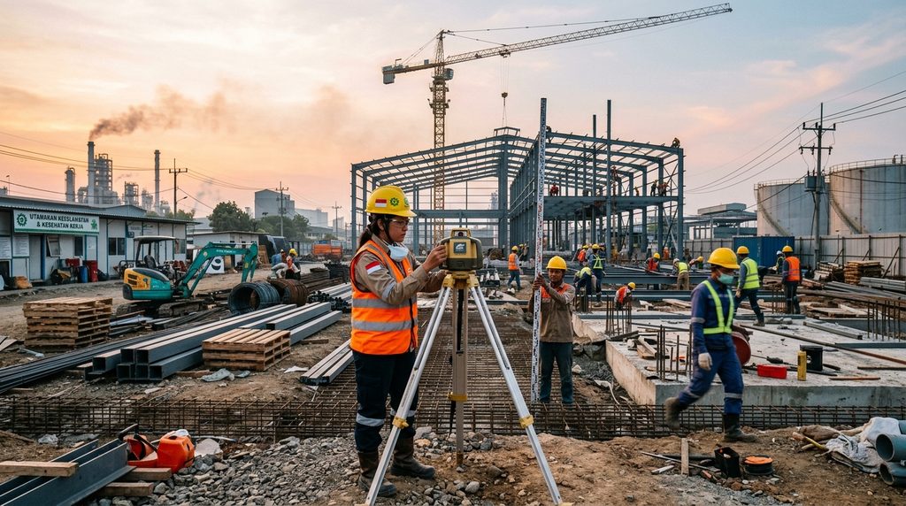 Renovasi Rumah Khusus
Pabrik pada tahap survei proyek pabrik di kawasan industri