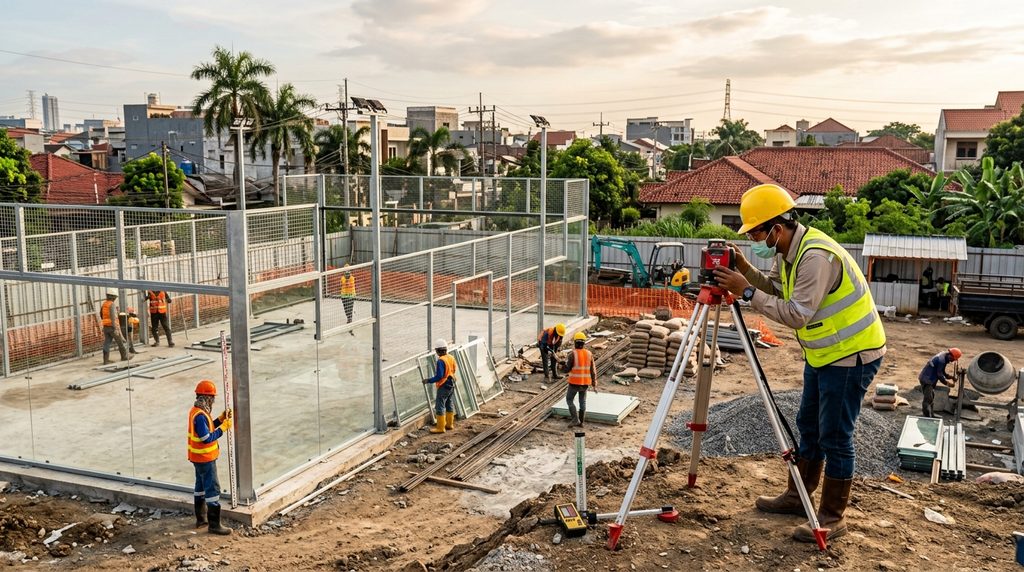 Smartrenov Kontraktor
Lap Padel pada tahap survei proyek lapangan padel di Jabodetabek