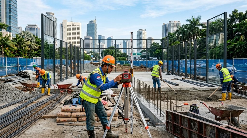 Renovasi Rumah Khusus
Lap pada tahap survei proyek lapangan padel di Jabodetabek