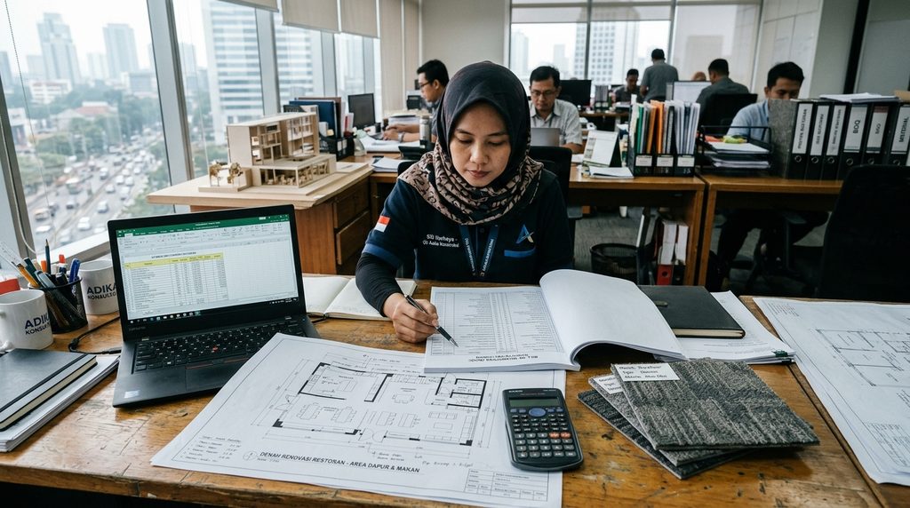 biaya renovasi restoran untuk proyek komersial profesional
