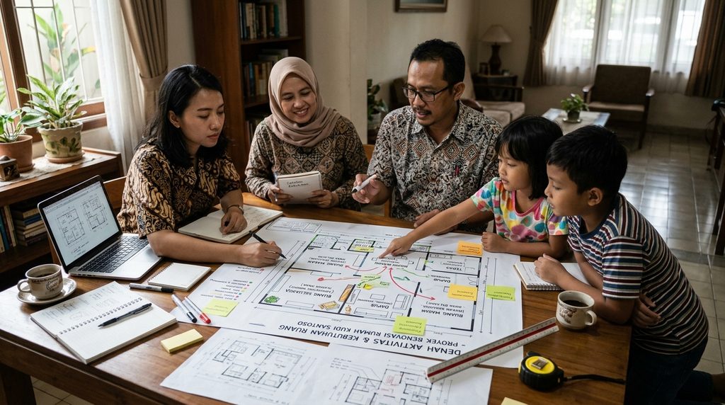 perencanaan desain rumah pada tahap perencanaan proyek