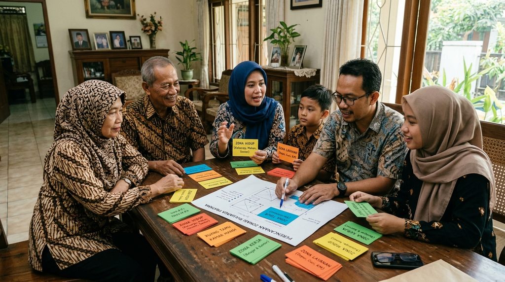 konsep renovasi rumah pada tahap perencanaan proyek