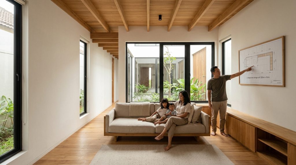 detail bangun rumah 2 lantai dalam perencanaan dan pengerjaan