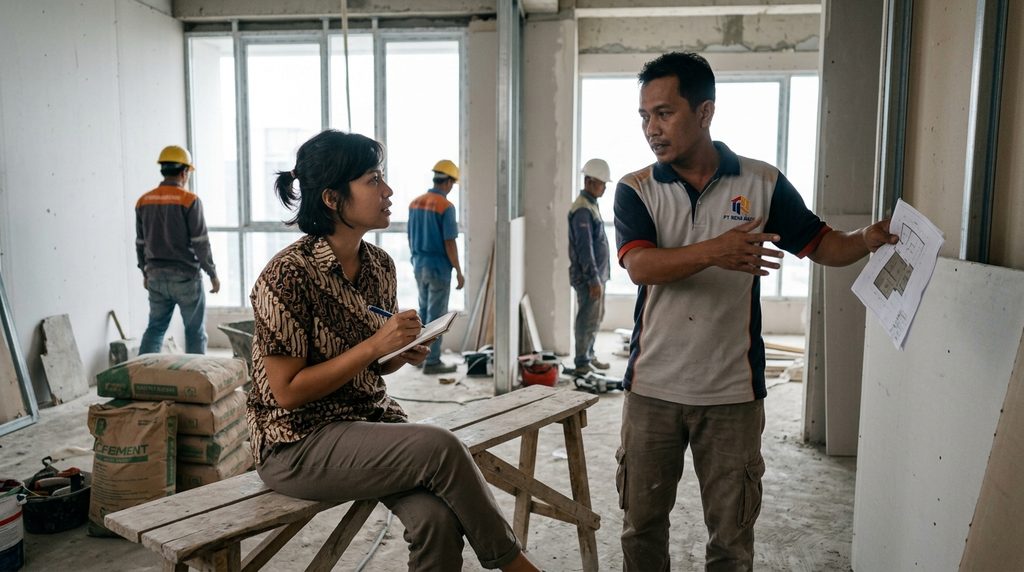 pertanyaan sebelum memilih kontraktor dengan fokus jadwal realistis dan PIC lapangan