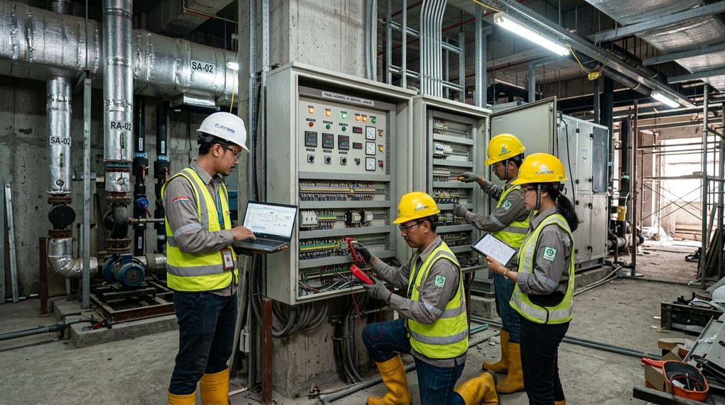 Instalasi sistem MEP oleh Kontraktor Rumah Sakit Jakarta