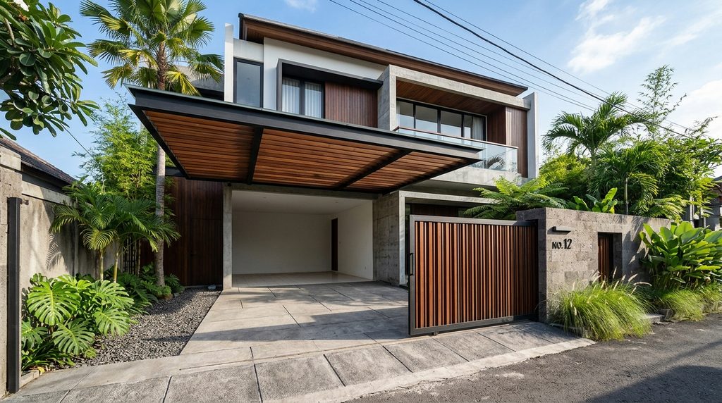desain carport rumah pada tahap perencanaan dan pemeriksaan awal