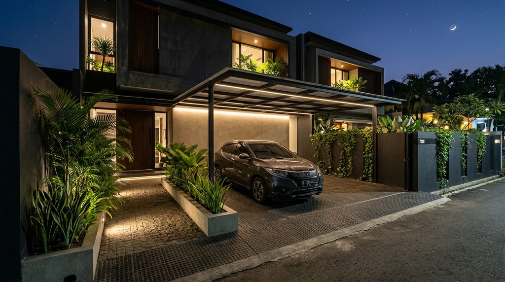 desain carport rumah pada tahap perencanaan dan pemeriksaan awal