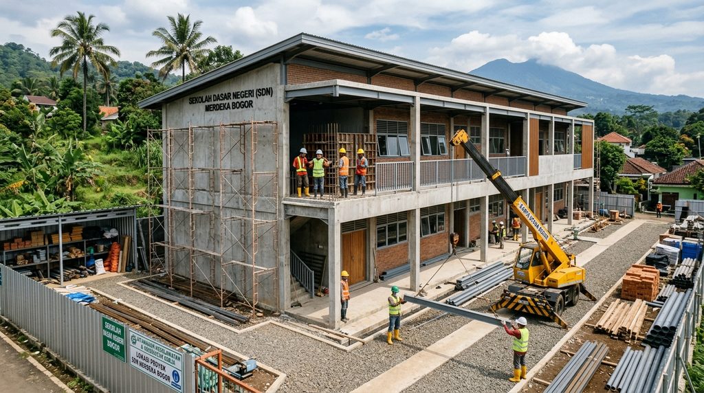 Bangun Rumah Sekolah Bogor pada tahap survei dan perencanaan proyek sekolah di Bogor