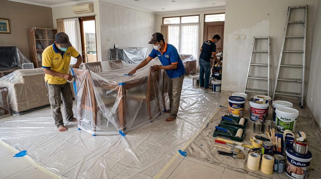 Jasa cat rumah pada tahap perencanaan dan pemeriksaan awal