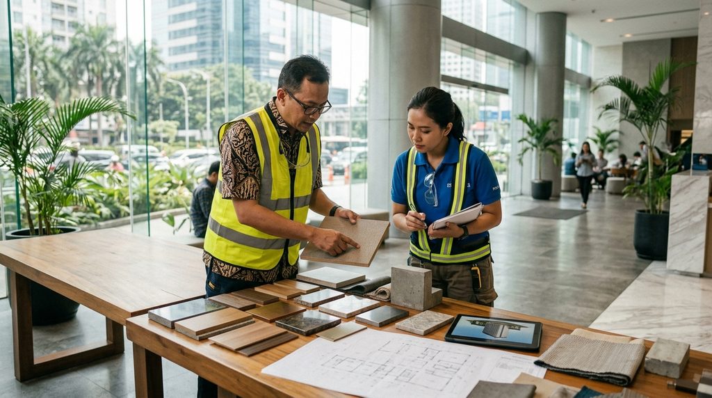 proses teknis kontraktor fit out kantor untuk properti komersial