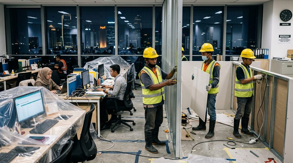 renovasi kantor dengan perencanaan teknis Smartrenov